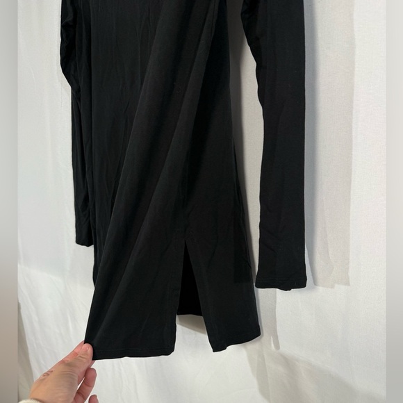 Eileen Fisher Black Long Sleeve Shirt XS Stretch sustainable fashion Layering - Picture 5 of 5
